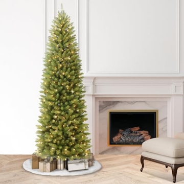 Puleo 7.5 Foot Pre-Lit Fraser Fir Artificial Christmas Tree