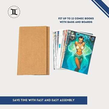Gemini Comic Book Mailers | 10.75x7.5x1 Inch - Pack of 25 | Easy Fold, Stay Flat, Crush Proof, and Do Not Bend | Flat Boxes for Shipping, Books Boxes and Wraps, Mailers Boxes, Rigid Mailers
