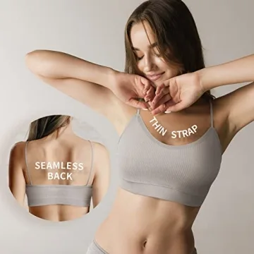 KCDDUMK 4-Pack Seamless Padded Bralette for Women