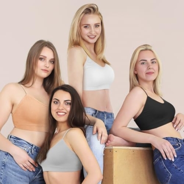 KCDDUMK 4-Pack Seamless Padded Bralette for Women