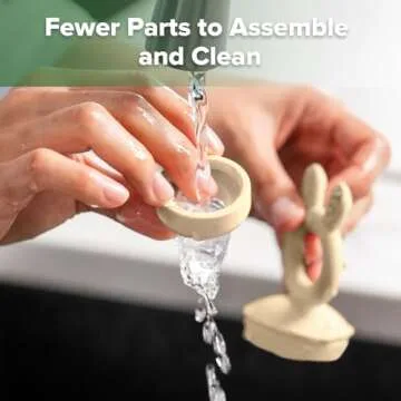 Haakaa Baby Fruit Food Feeder & Mini Freezer Nibble Tray Combo, Breastmilk Popsicle Molds for Baby Cooling Relief, BPA Free Silicone Feeder for Safe Infant Self Feeding, 4 Month+ (Oat)