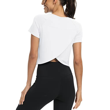 Mippo Stylish Athleisure Shirt - Workout Top with Split Back Design for Comfort and Versatility