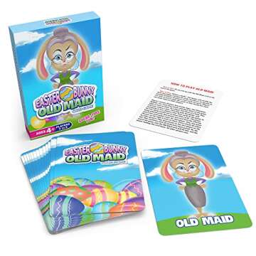 Arizona GameCo Easter Bunny Old Maid Card Game - a Fun Easter Game for Kids Ages 4-8 - Makes a Great Gift, Easter Basket Stuffer or Filler