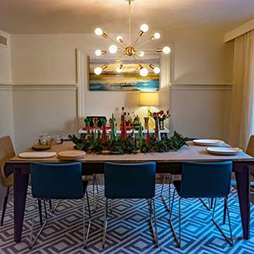 Stunning Comigal Brass Gold Sputnik 12-Light Chandelier