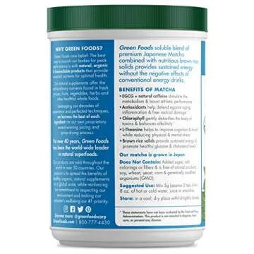 Green Foods Organic Ceremonial Grade Matcha Green Tea 11oz - First Harvest, Farm-Direct