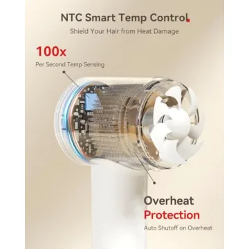 Compact HEXTEK Hair Dryer for Quick Drying & Low Noise