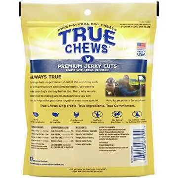 Blue Buffalo True Chews Jerky Cuts Natural Dog Treats Chicken 4 oz