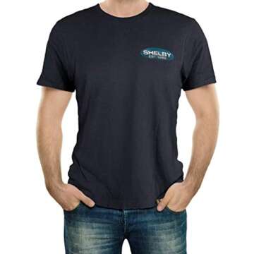 Shelby Patriotic Flag Dark Grey Tee T-Shirt | Officialy Licensed Shelby® Product | 100% Cotton | Si...