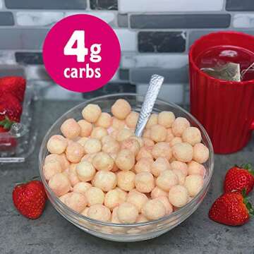 Shrewd Food Protein Puffs, Sweet and Crispy Dessert Puffs, Low Carb High Protein Cereal Snack, Soy Free, Peanut Free, 0.74 Oz (Pack of 16)