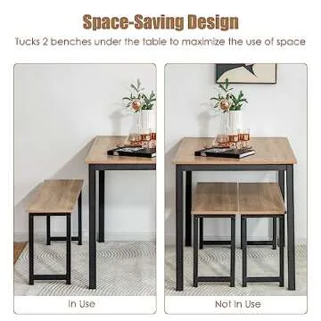 NAFORT Dining Table Set for 4, Modern & Space-Saving Design