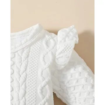 Renotemy Infant Baby Rompers Girl Cotton Outfits Long Sleeve Jumpsuits One-Piece Bodysuit Baby Girl Clothes 3-6 Months