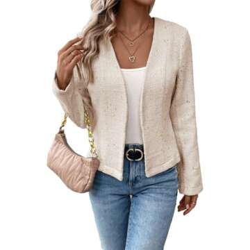 Summer Blazer Beige Lightweight Light Weight Summer Clothes Outfits for Women 2024 Blazers Slim Cream Holiday Party Womens Suit Suits Top Tops Beige S