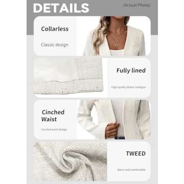 Summer Blazer Beige Lightweight Light Weight Summer Clothes Outfits for Women 2024 Blazers Slim Cream Holiday Party Womens Suit Suits Top Tops Beige S