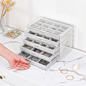 ProCase Jewelry Box with 5 Drawers for Elegant Organization