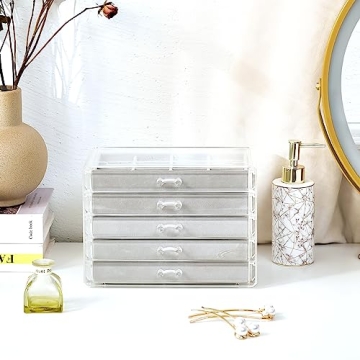 ProCase Jewelry Box with 5 Drawers for Elegant Organization