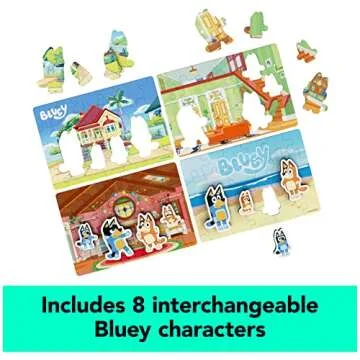 Bluey Puzzles 4-Pack for Kids Ages 3 and Up