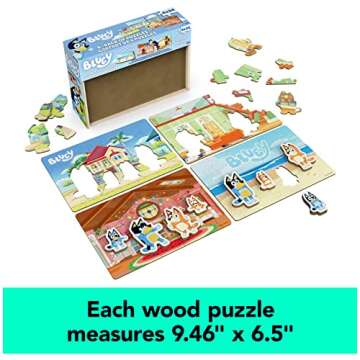 Bluey Puzzles 4-Pack for Kids Ages 3 and Up