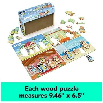 Bluey Puzzles 4-Pack for Kids Ages 3 and Up