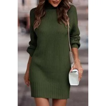 Trendy LILLUSORY Mock Turtleneck Sweater Dress for Women