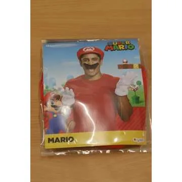 Disguise Men's Nintendo Super Mario Bros.Mario Adult Costume Accessory Kit, Red/White/Brown, One Size