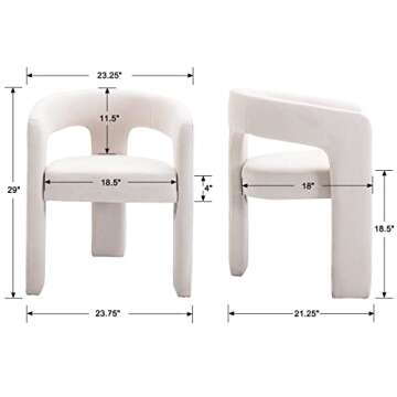 Elegant Modern Dining Chair with Linen Upholstery - Perfect for All Spaces