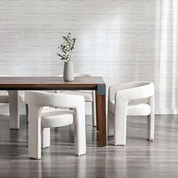 Buy Linen Upholstered Modern Dining Chair for Home