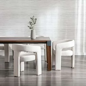 Buy Linen Upholstered Modern Dining Chair for Home
