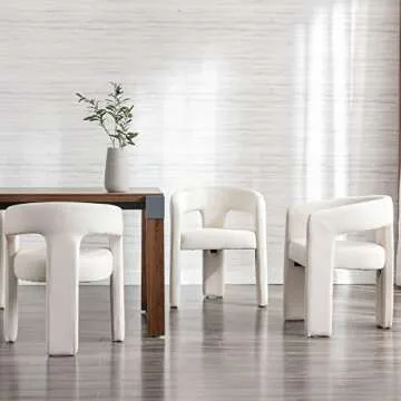 Buy Linen Upholstered Modern Dining Chair for Home
