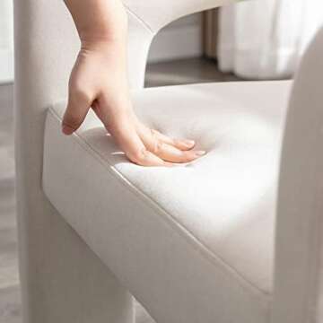 Buy Linen Upholstered Modern Dining Chair for Home