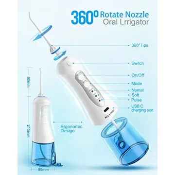 Portable Nicefeel Cordless Water Flosser for Teeth Cleaning