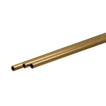 K & S PRECISION METALS 8126 3PK3/32 x 12 BRS RND Tube, Pack of 3, Brass