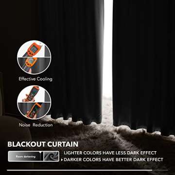Deconovo Blackout Curtains – Noise-Reducing & Thermal Insulated