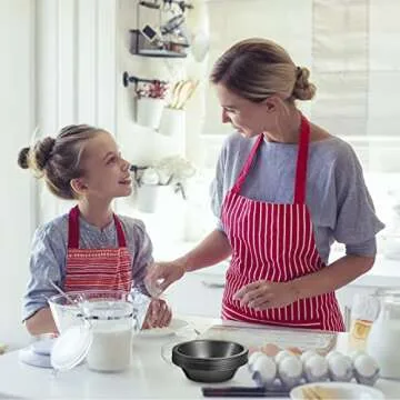 Gandeer 8 Pieces 4 Inch Small Pie Pan Mini Black Pot Pie Tins Round Tart Pans for Baking Carbon Steel Pizza Nonstick Plate Bakeware Set Oven Air Fryer Cake Bread Meat Dessert