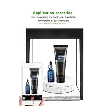 JAYEGT Motorized Rotating Display Stand, 5.74inch /22LB Load, 360 Degree Electronic Turntable Display Stand for Photography Products Shows, Jewelry, Watch, 3D Models, Cake, White