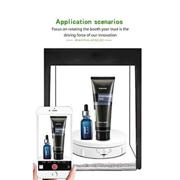 JAYEGT Motorized Rotating Display Stand, 5.74inch /22LB Load, 360 Degree Electronic Turntable Display Stand for Photography Products Shows, Jewelry, Watch, 3D Models, Cake, White