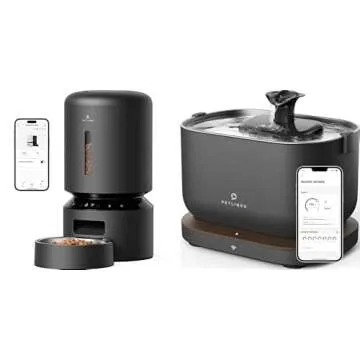 PETLIBRO Automatic Cat Feeder, 5G WiFi Automatic Dog Feeder 5L + PETLIBRO App Monitoring Cat Water F...