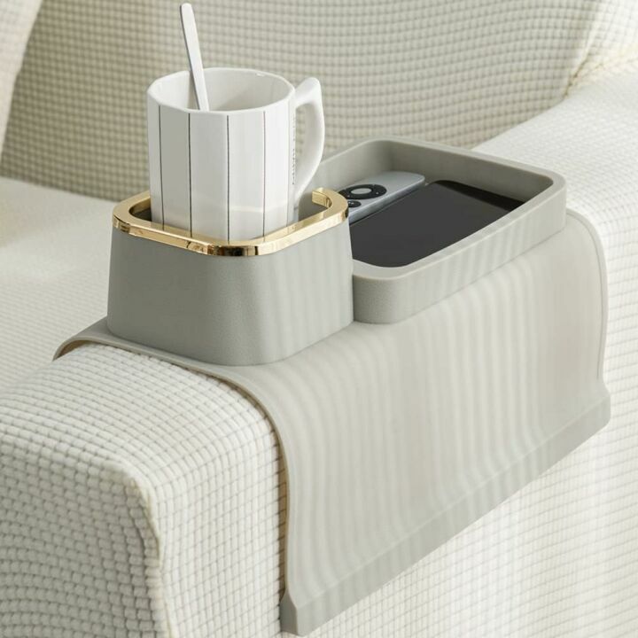 Elimiko Couch Cup Holder Tray - Anti-Spill & Non-Slip