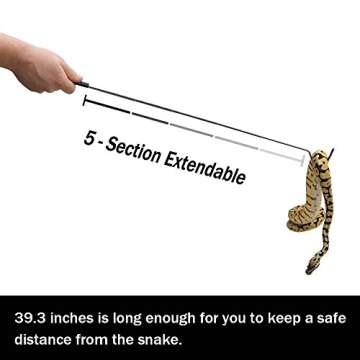 Portable Extendable Snake Hook for Safe Handling
