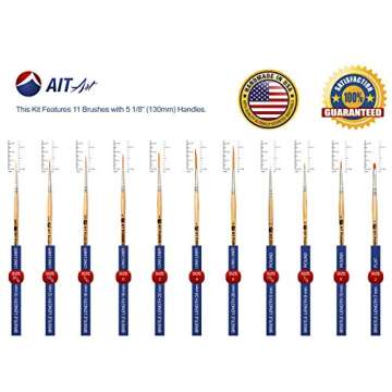 Quality Fine Detail Paint Brush Set for Artists