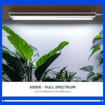 Barrina Grow Lights for Indoor Plants, 3FT 5000K Daylight White Full Spectrum Plant Lights, 180W(6 x...