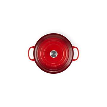 Le Creuset Enameled Cast Iron Signature Round Wide Dutch Oven, 6.75 qt., Cerise