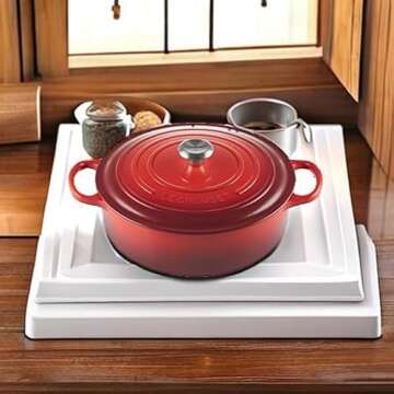 Le Creuset Enameled Cast Iron Signature Round Wide Dutch Oven, 6.75 qt., Cerise