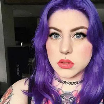 MANIC PANIC Ultra Violet Hair Dye - Classic High Voltage - Semi Permanent Cool, Blue-toned Violet Hair Color - Vegan, PPD And Ammonia Free (4oz)