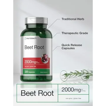 Horbäach Beet Root Capsules | 220 Non-GMO Energy Boost