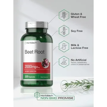 Horbäach Beet Root Capsules | 220 Non-GMO Energy Boost