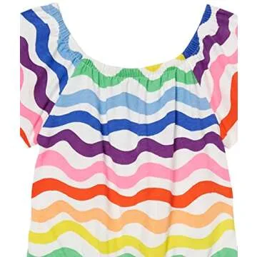 Amazon Essentials Girls and Toddlers' Knit Short-Sleeve Rompers (Previously Spotted Zebra), Pack of 2