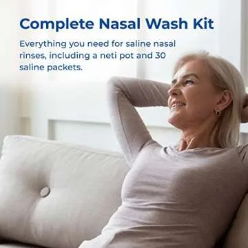Rite Aid Neti Pot Nasal Rinse Kit with 30 Salt Packets - 1 Kit | Sinus Rinse for Adults & Children | Sinus Relief
