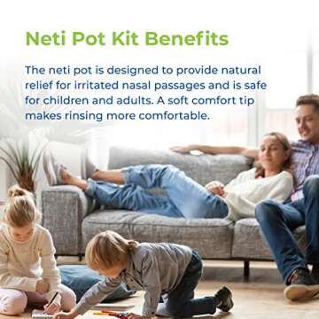 Rite Aid Neti Pot Nasal Rinse Kit with 30 Salt Packets - 1 Kit | Sinus Rinse for Adults & Children | Sinus Relief