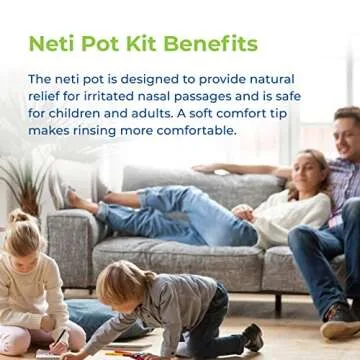 Rite Aid Neti Pot Nasal Rinse Kit with 30 Salt Packets - 1 Kit | Sinus Rinse for Adults & Children | Sinus Relief