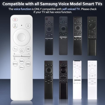 Rechargeable Voice Remote for Samsung-TV-Remote-Control-Replacement Compatible with Samsung Smart So...